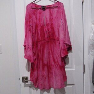 Step in Style Pink Tie Dye Swim Cover Up NWT One Size
